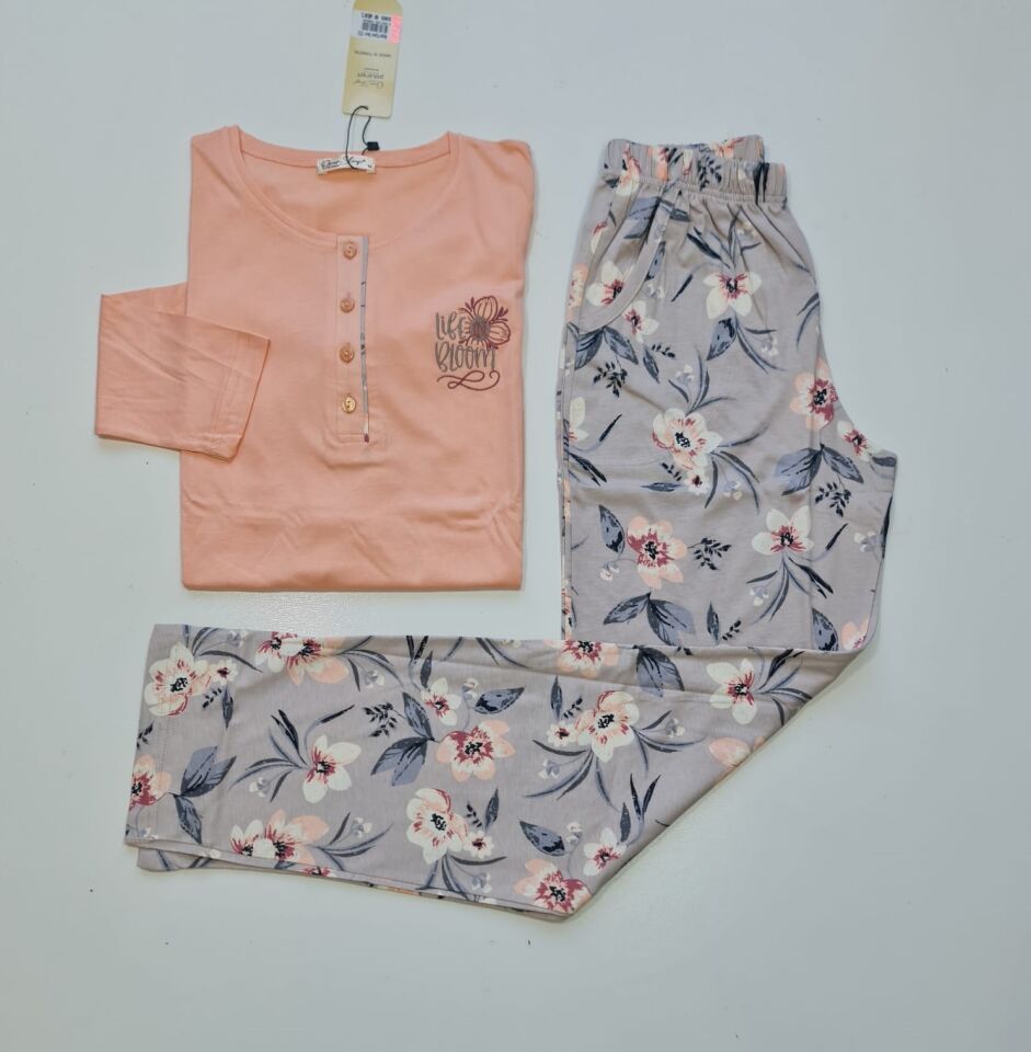 Over Sleep Uzun Kol Yazlık Kadın Pijama Takım