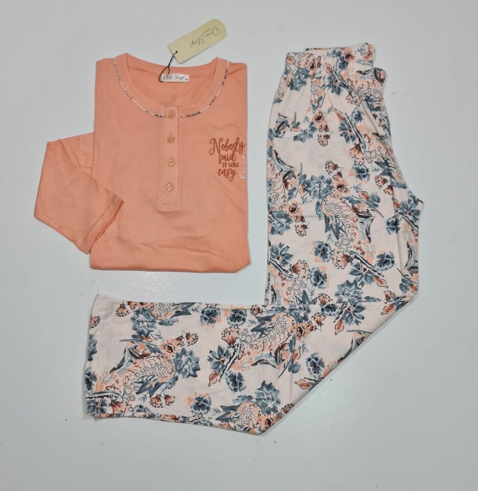 Over Sleep Uzun Kol Yazlık Kadın Pijama Takım