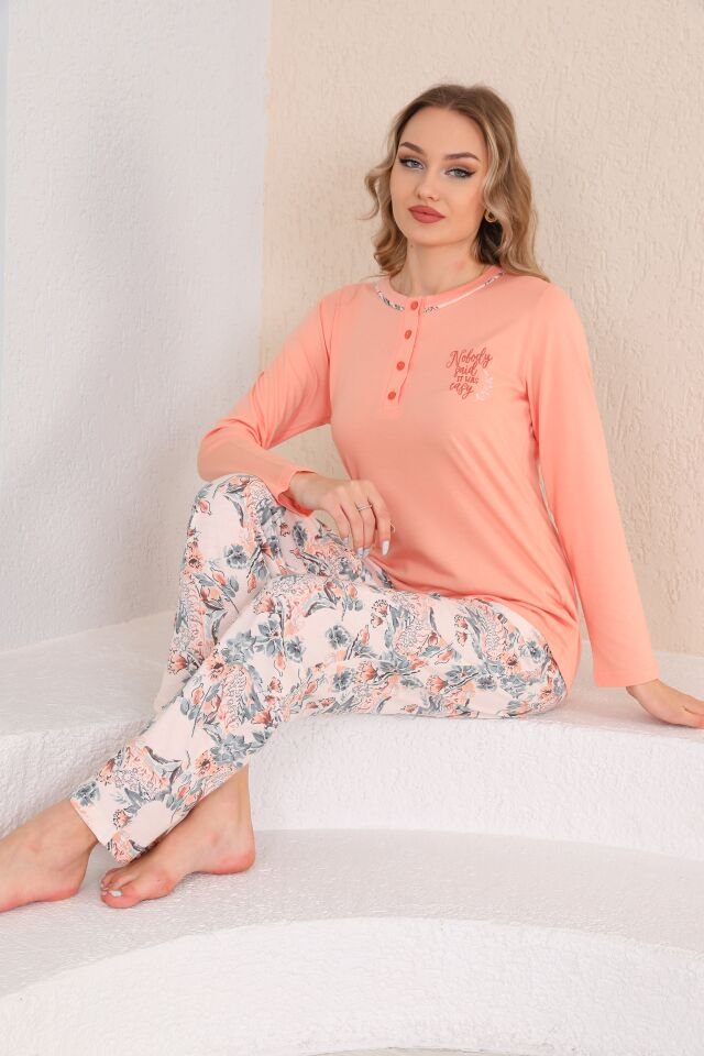 Over Sleep Uzun Kol Yazlık Kadın Pijama Takım