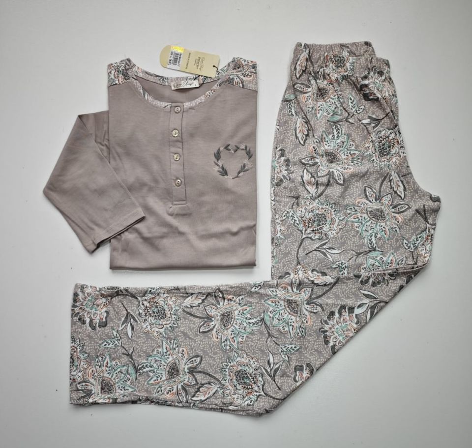 Over Sleep Uzun Kol Yazlık Kadın Pijama Takım