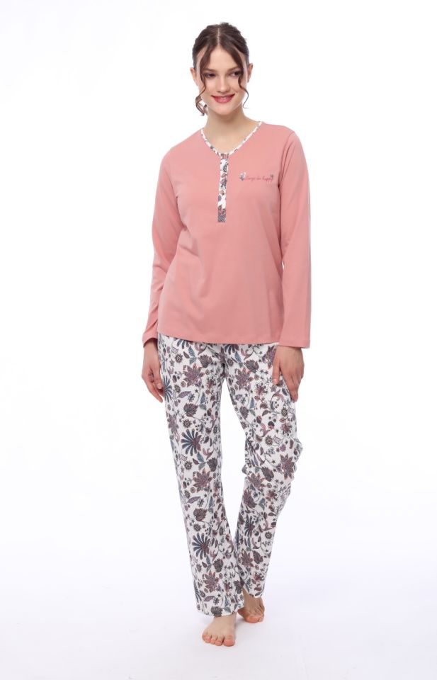 Pijadore Uzun Kol Yazlık Kadın Pijama Takım