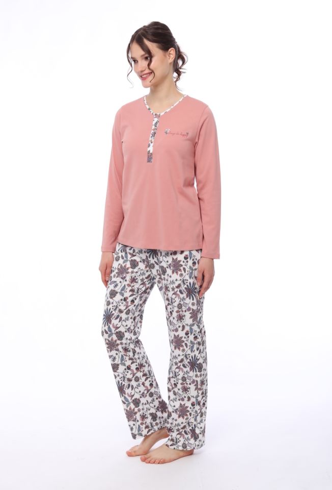 Pijadore Uzun Kol Yazlık Kadın Pijama Takım
