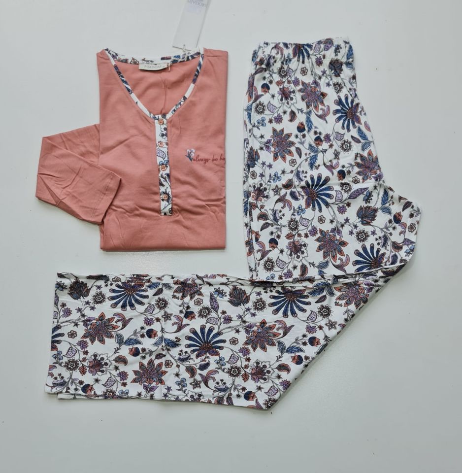 Pijadore Uzun Kol Yazlık Kadın Pijama Takım