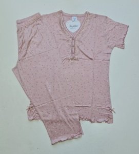 Angelina Kısa Kol Yazlık Kadın Kapri Pijama Takım
