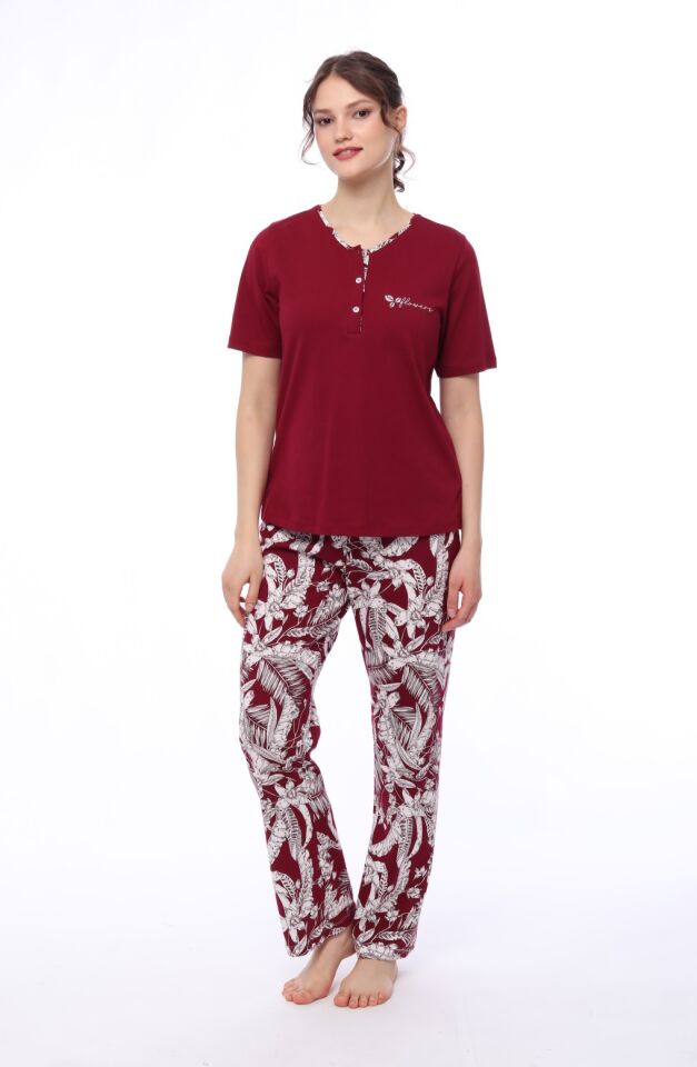 Pijadore Kısa Kol Yazlık Kadın Pijama Takım