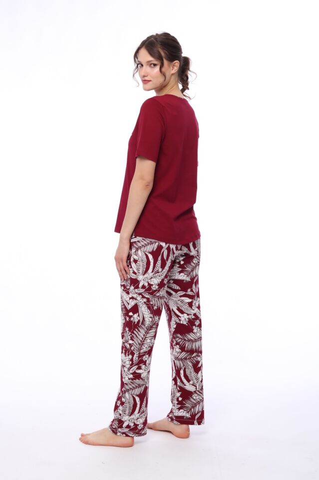 Pijadore Kısa Kol Yazlık Kadın Pijama Takım