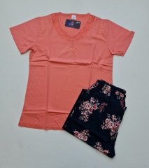 Alimer Kısa Kol Yazlık Battal Kadın Pijama Takım
