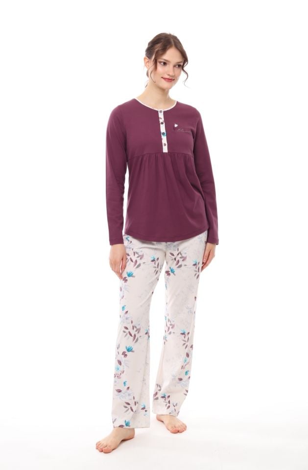 Pijadore Uzun Kol Yazlık Kadın Pijama Takım