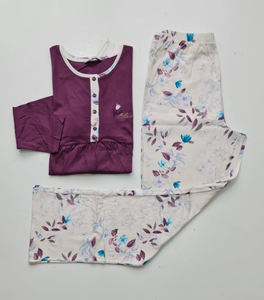 Pijadore Uzun Kol Yazlık Kadın Pijama Takım