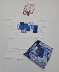 Mod Beyaz Kısa Kol Yazlık Kadın Pijama Takım