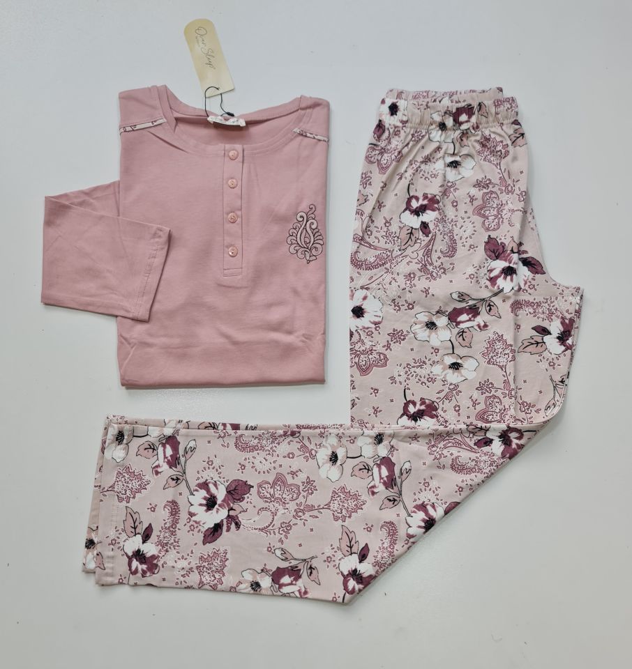 Over Sleep Uzun Kol Yazlık Kadın Pijama Takım