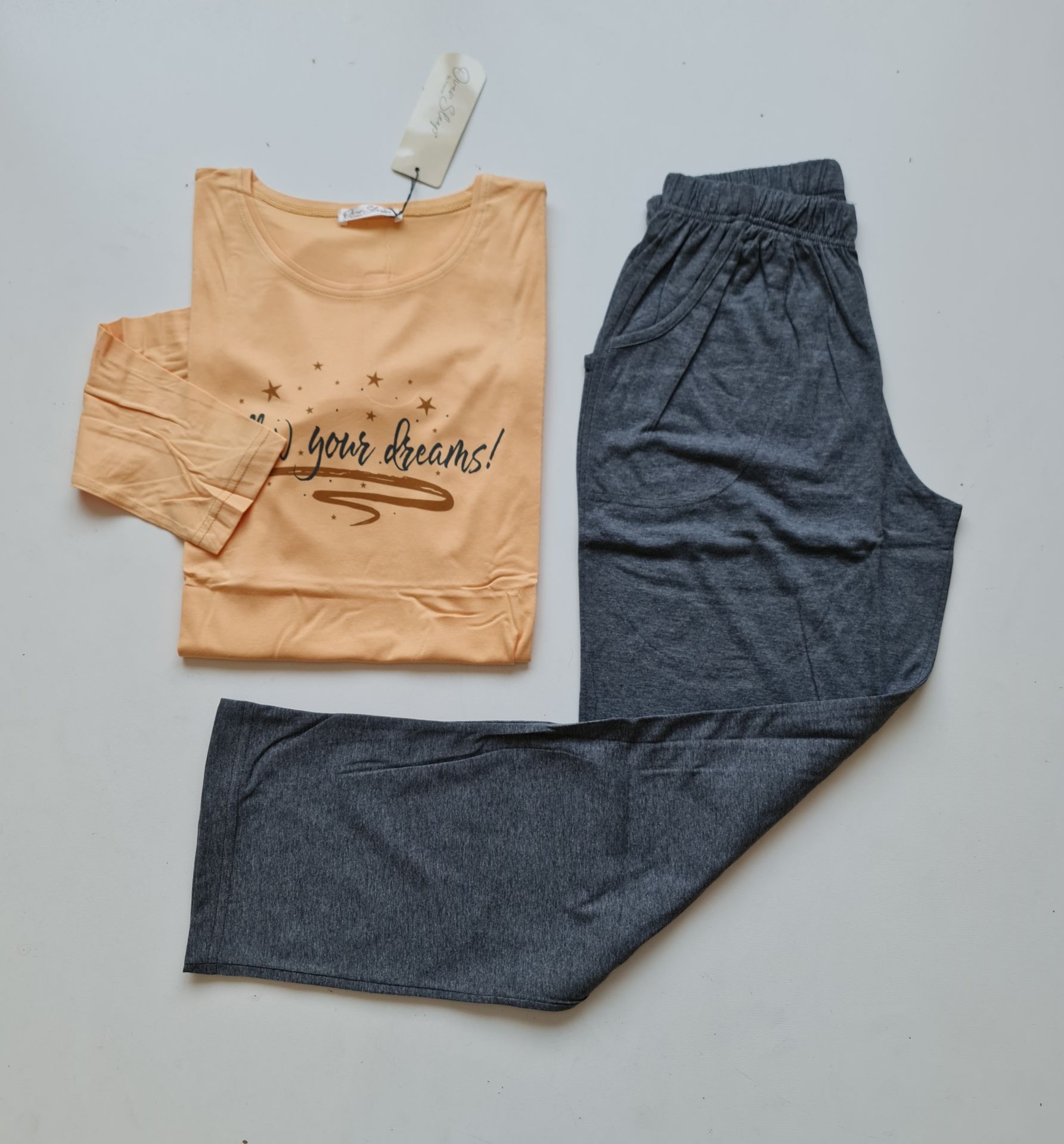 Over Sleep Uzun Kol Yazlık Kadın Pijama Takım