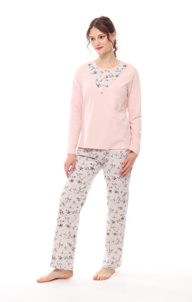 Pijadore Uzun Kol Yazlık Kadın Pijama Takım