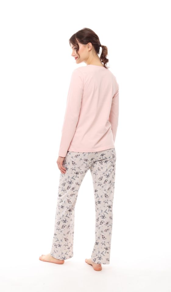 Pijadore Uzun Kol Yazlık Kadın Pijama Takım