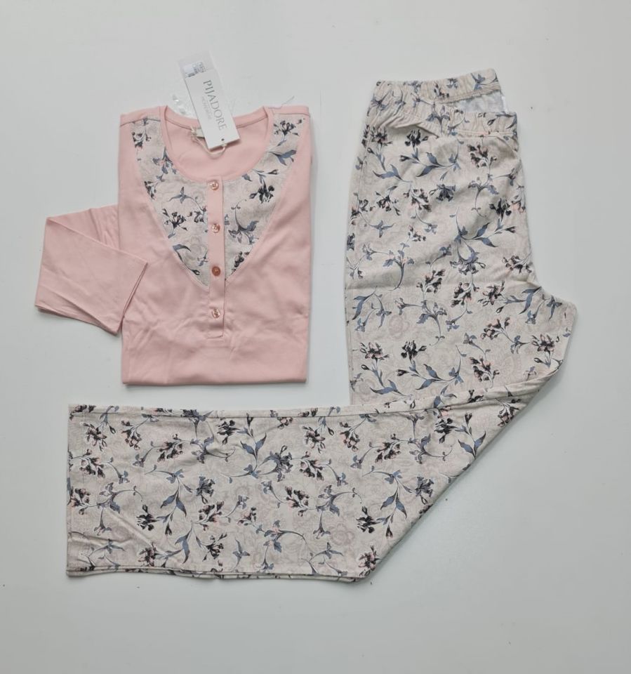 Pijadore Uzun Kol Yazlık Kadın Pijama Takım