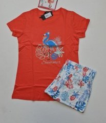 Mod Turucu Kısa Kol Yazlık Kadın Pijama Takım