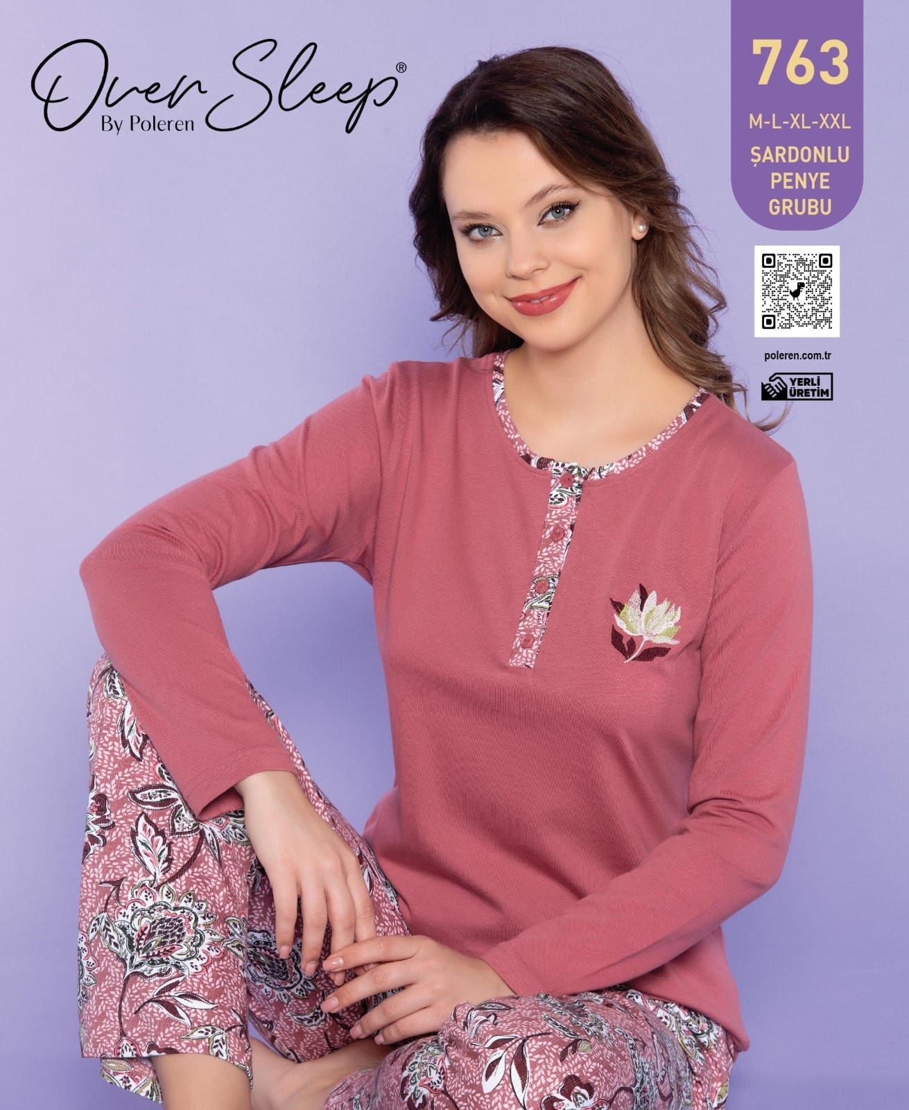 Over Sleep Uzun Kol Yazlık Kadın Pijama Takım