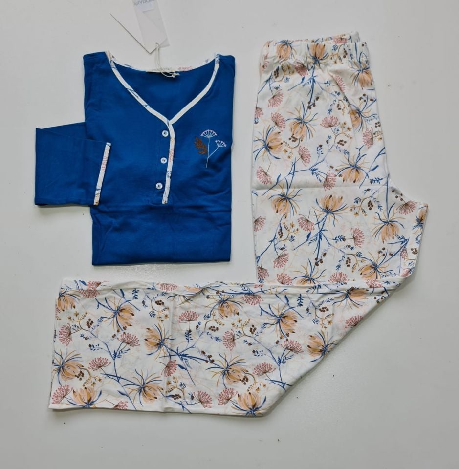 Pijadore Uzun Kol Yazlık Kadın Pijama Takım