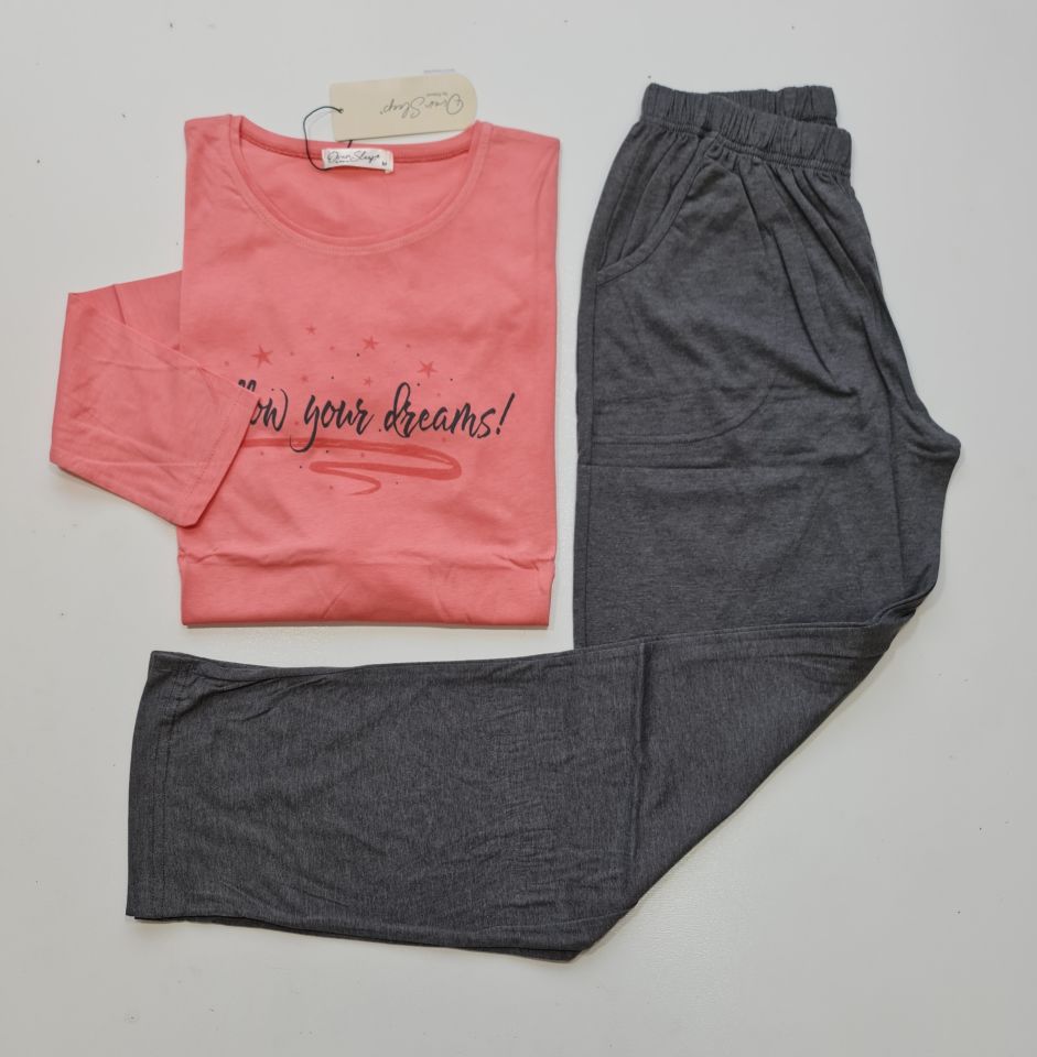 Over Sleep Uzun Kol Yazlık Kadın Pijama Takım