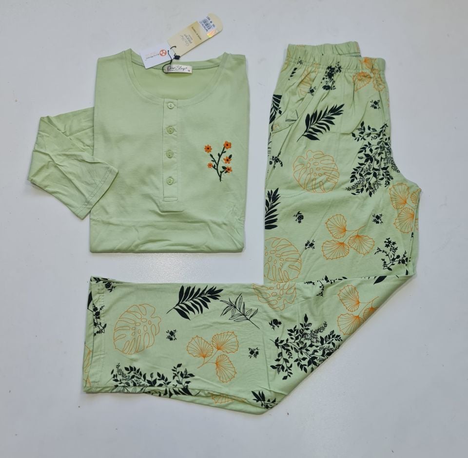 Over Sleep Uzun Kol Yazlık Kadın Pijama Takım