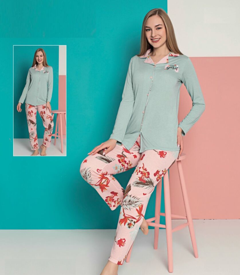 Senfoni Uzun Kol Yazlık Kadın Pijama Takım