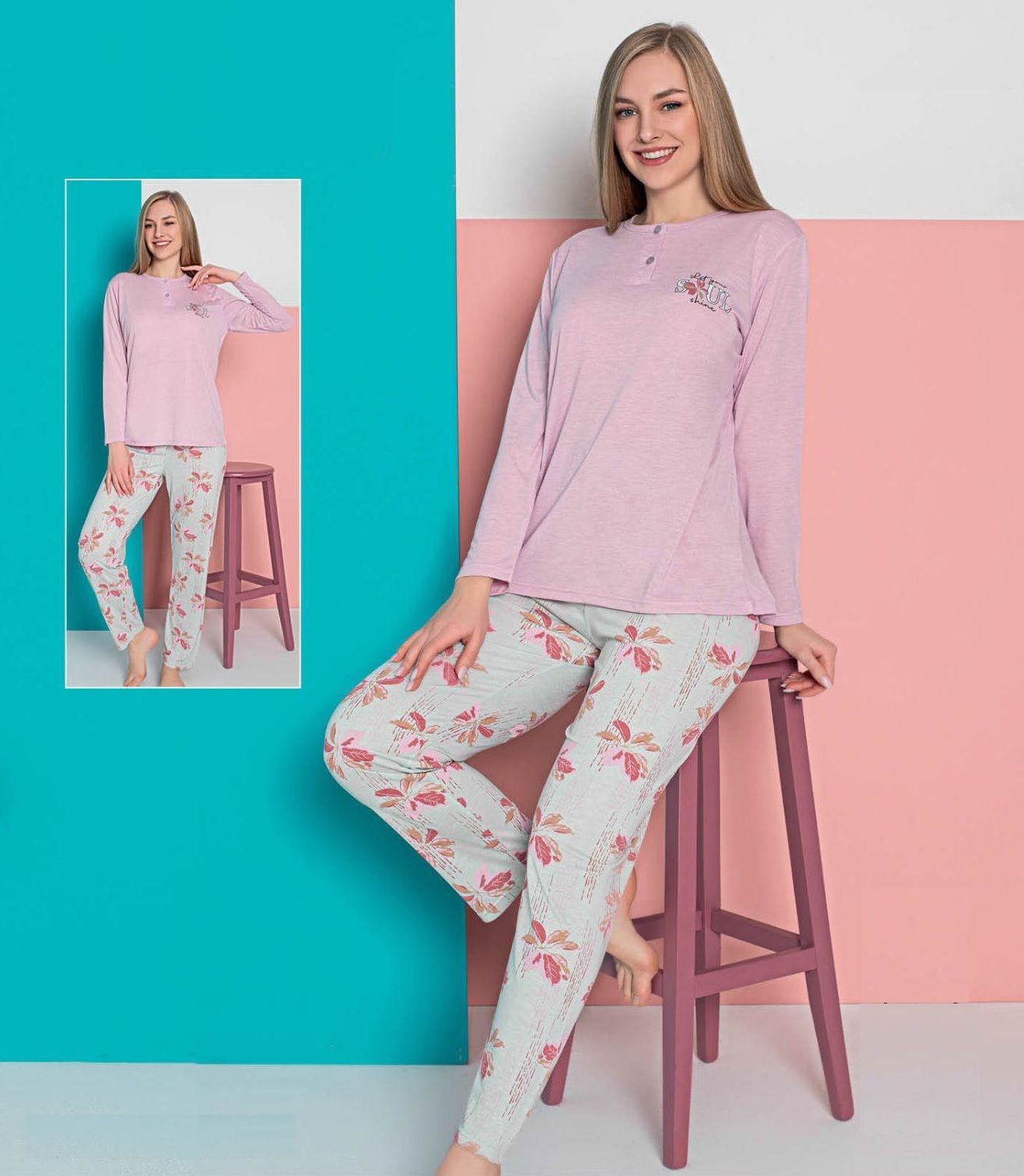 Senfoni Uzun Kol Yazlık Kadın Pijama Takım