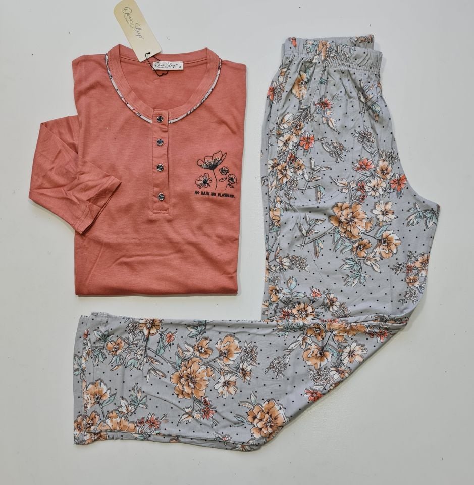 Over Sleep Uzun Kol Mevsimlik Kadın Pijama Takım