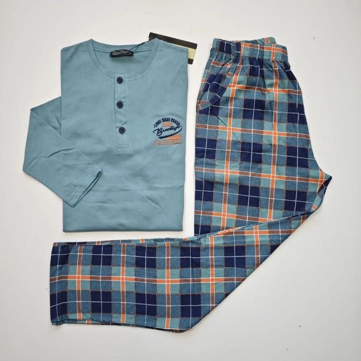Over Sleep Uzun Kol Yazlık Erkek Pijama Takım