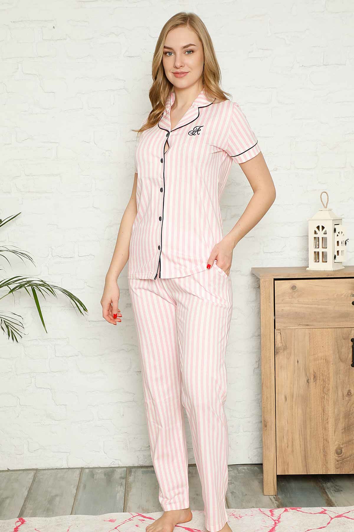 Alimer Kısa Kol Yazlık Kadın Pijama Takım