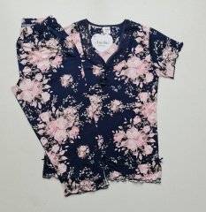 Angelina Kısa Kol Yazlık Kadın Kapri Pijama Takım