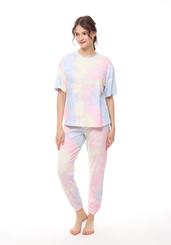 Pijadore Kısa Kol Yazlık Kadın Pijama Takım