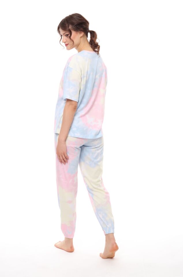 Pijadore Kısa Kol Yazlık Kadın Pijama Takım