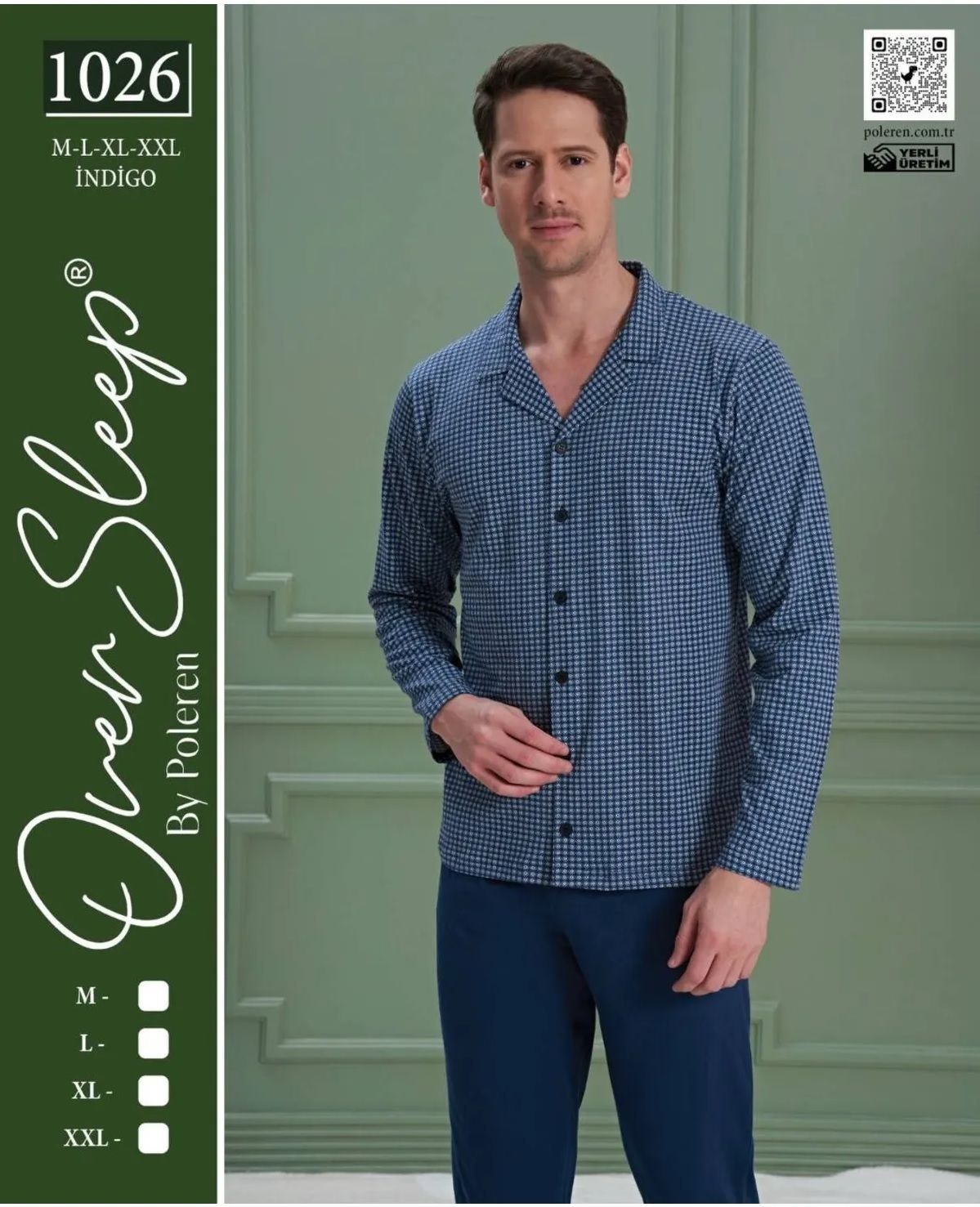 Over Sleep Uzun Kol Yazlık Erkek Pijama Takım