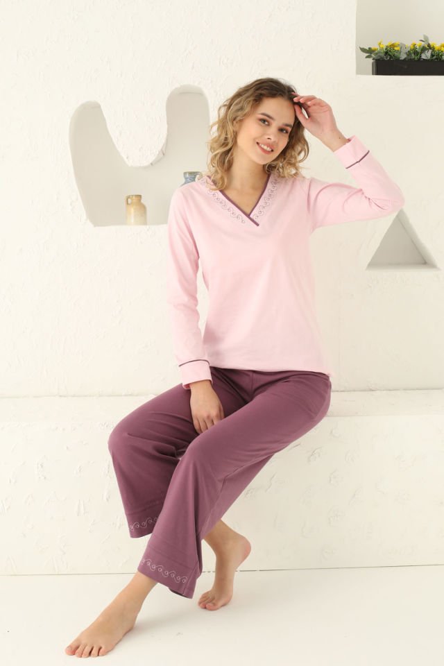 Alimer Uzun Kol Yazlık Kadın Pijama Takım