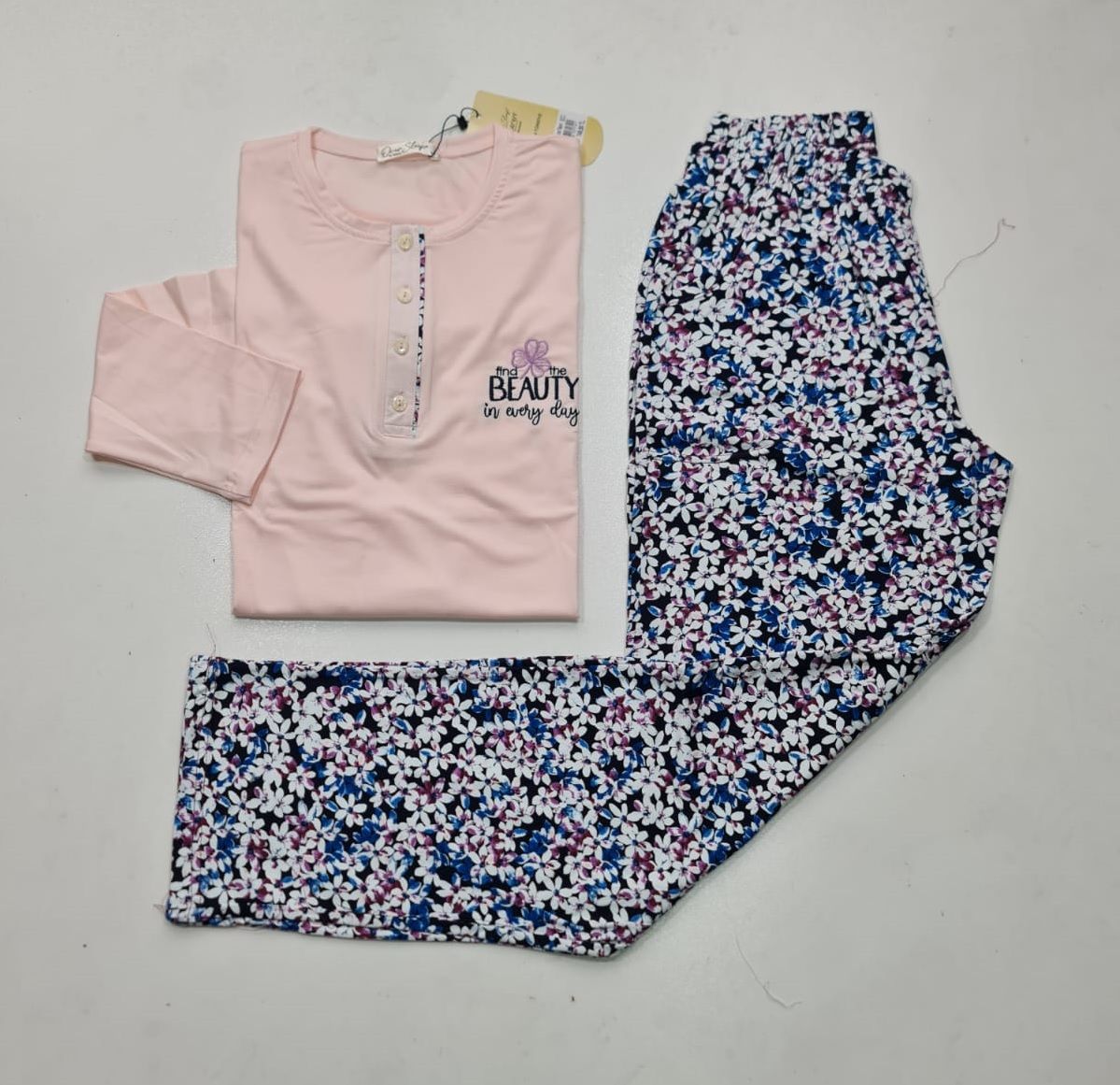 Over Sleep Uzun Kol Yazlık Kadın Pijama Takım