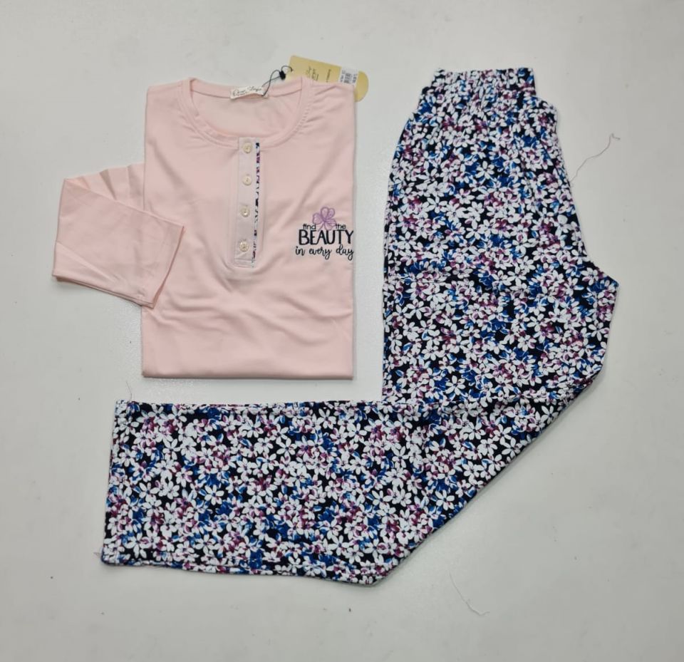 Over Sleep Uzun Kol Yazlık Kadın Pijama Takım