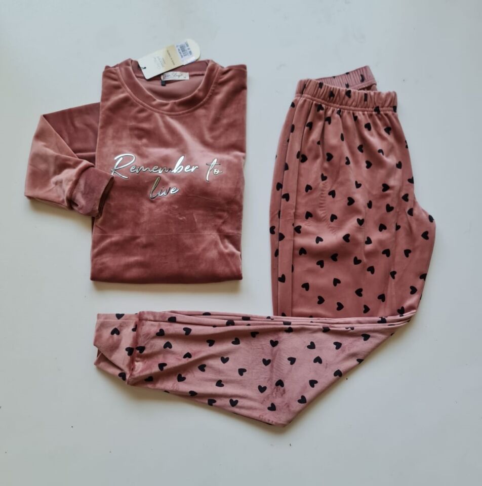 Kadın Kışlık Kadife Pijama Takım