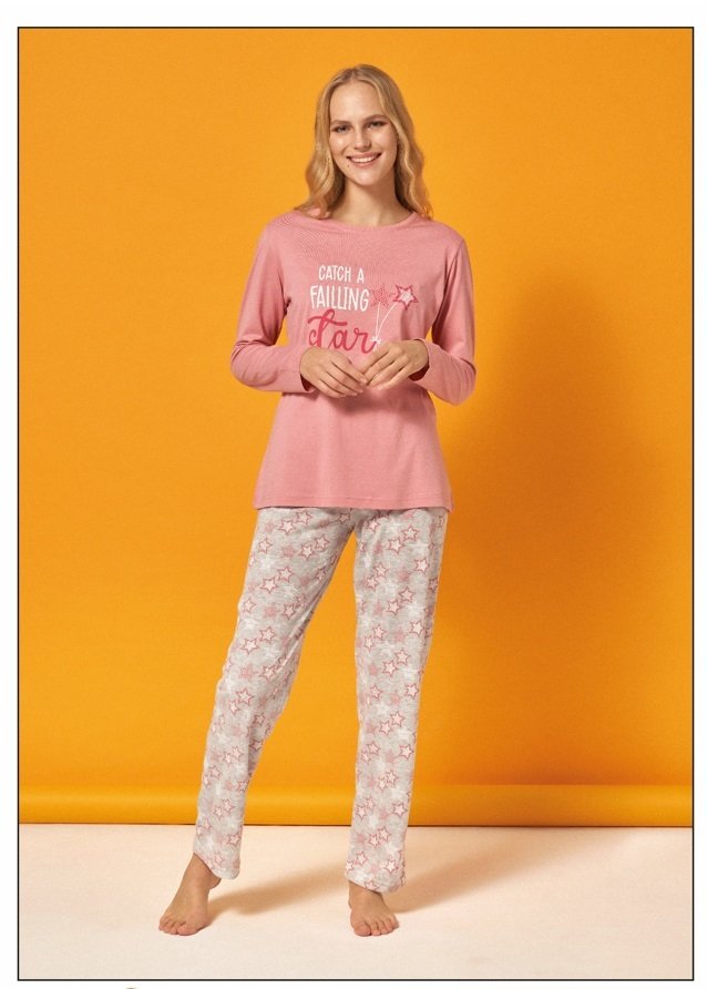 Over Sleep Uzun Kol Yazlık Kadın Pijama Takım