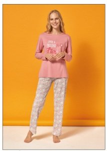 Over Sleep Uzun Kol Yazlık Kadın Pijama Takım