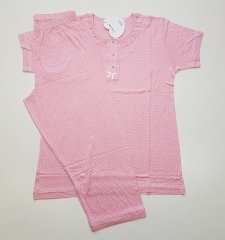 Angelina Kısa Kol Yazlık Kadın Kapri Pijama Takım