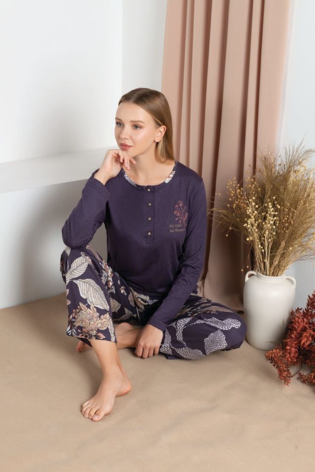 Over Sleep Uzun Kol Mevsimlik Kadın Pijama Takım