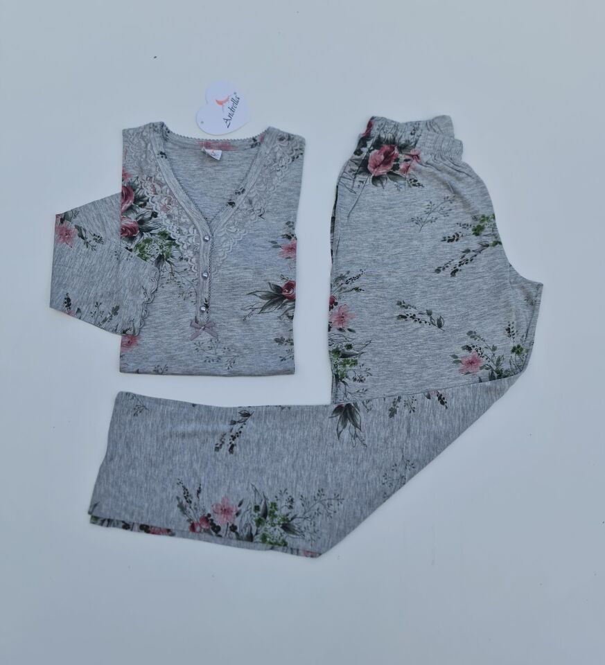 Angelina Uzun Kol Yazlık Kadın Pijama Takım