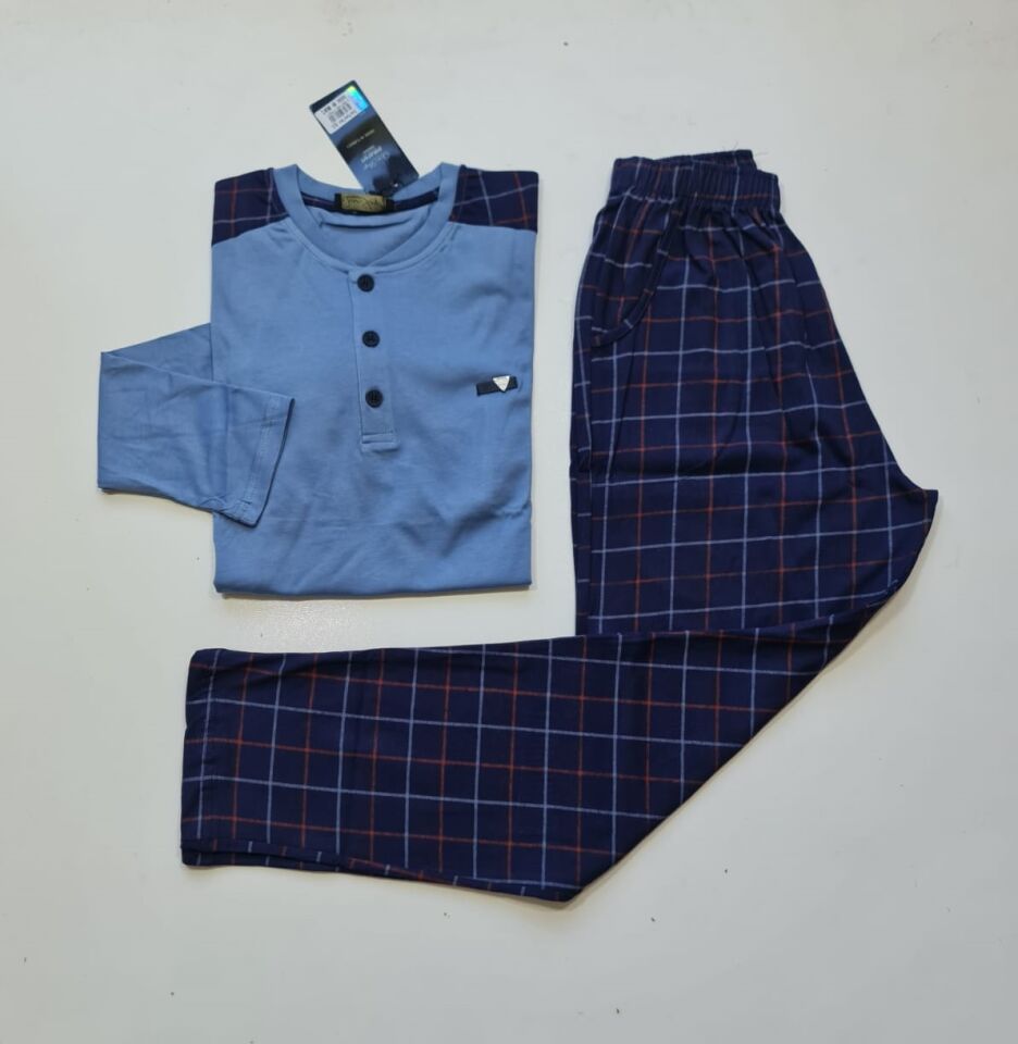Over Sleep Uzun Kol Kışlık Erkek Pijama Takım