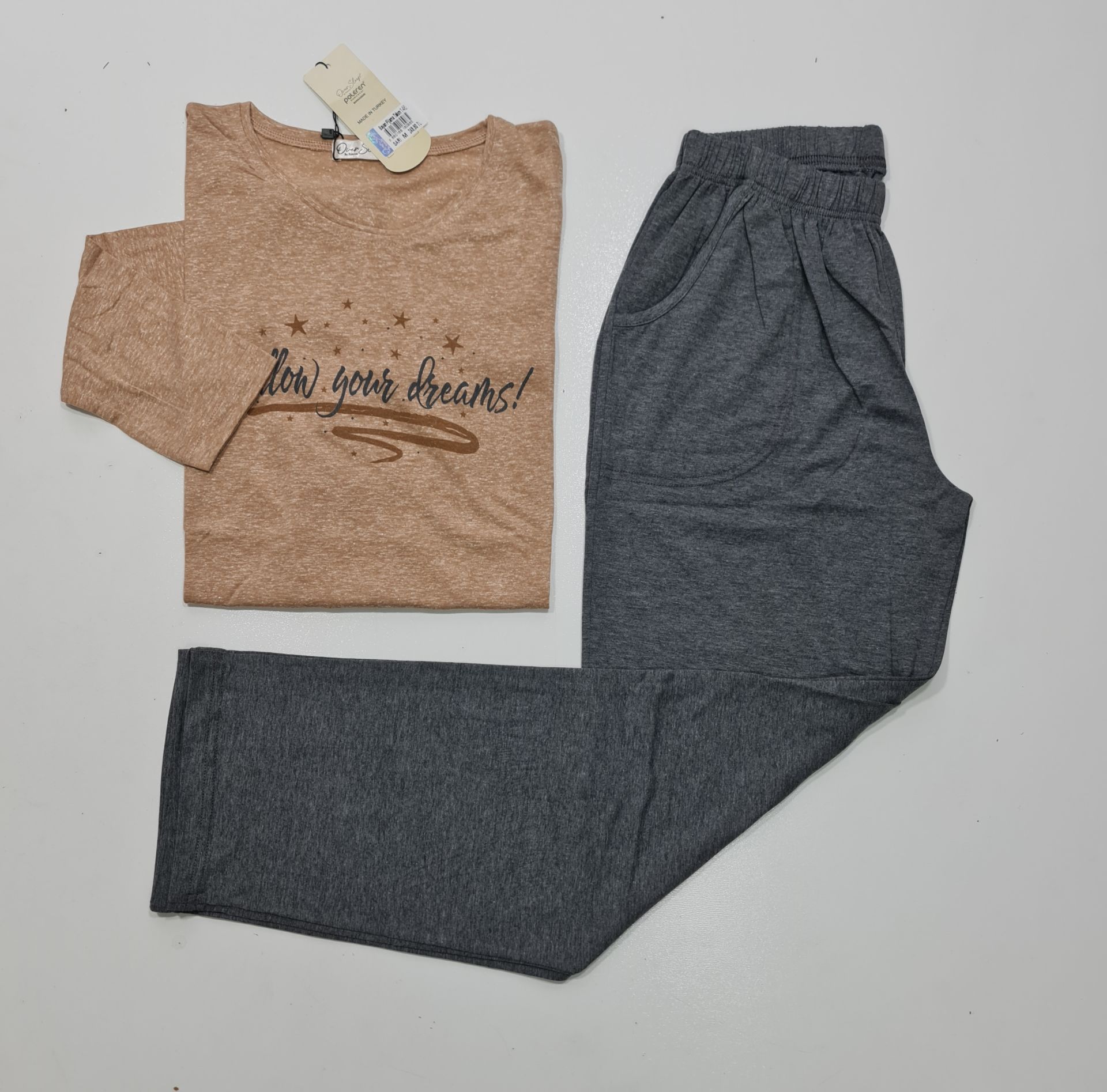Over Sleep Uzun Kol Yazlık Kadın Pijama Takım
