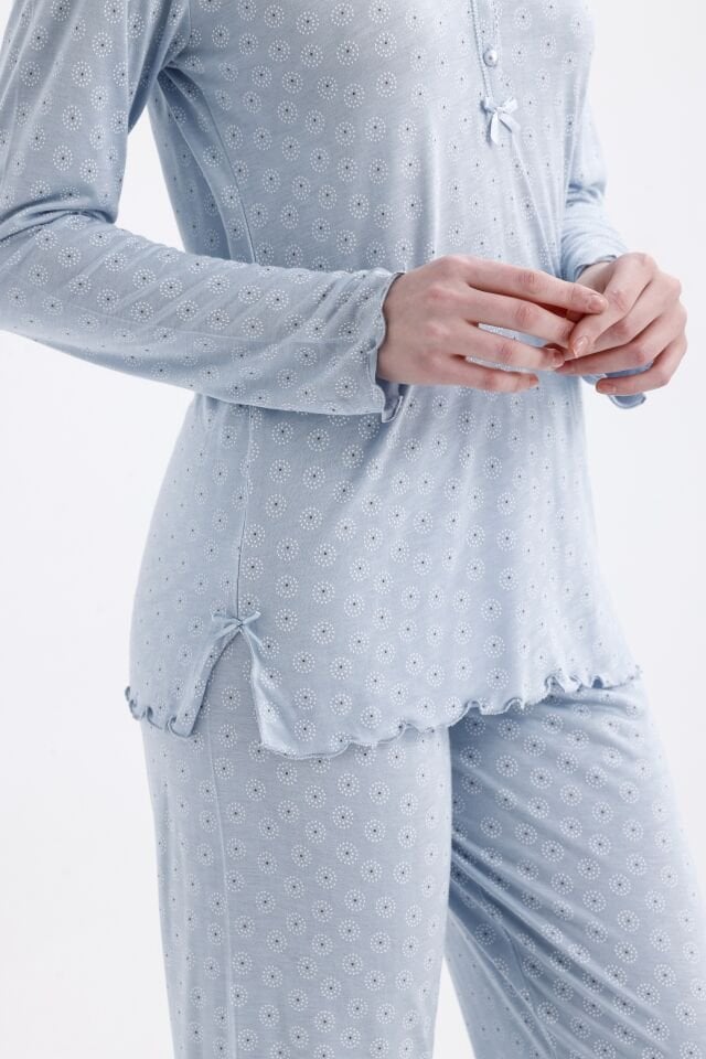 Angelina Uzun Kol Yazlık Kadın Pijama Takım