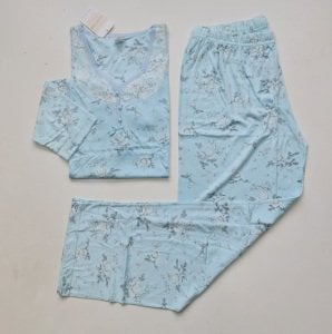 Manolya Uzun Kol Yazlık Kadın Pijama Takım