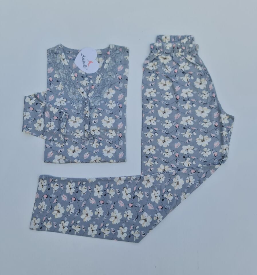 Angelina Uzun Kol Yazlık Kadın Pijama Takım