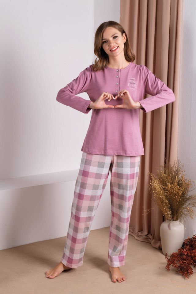 Over Sleep Uzun Kol Mevsimlik Kadın Pijama Takım