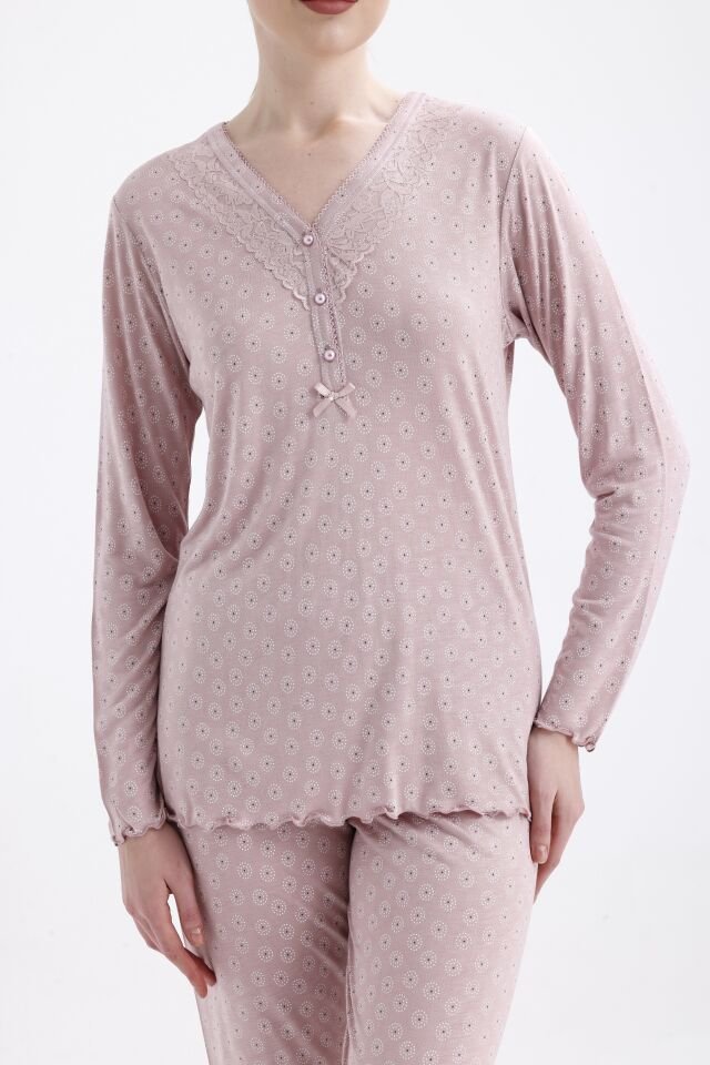 Angelina Uzun Kol Yazlık Kadın Pijama Takım