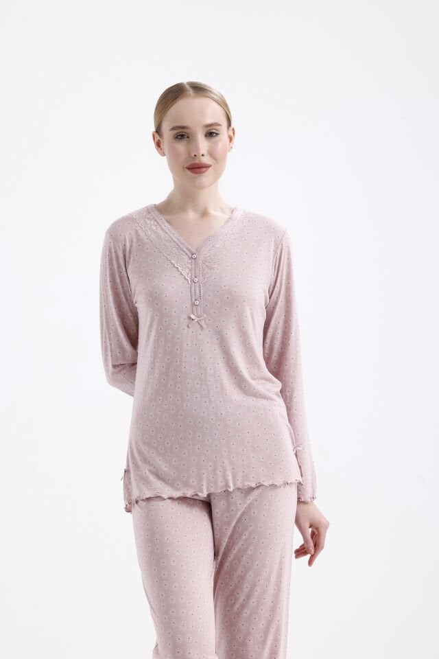 Angelina Uzun Kol Yazlık Kadın Pijama Takım